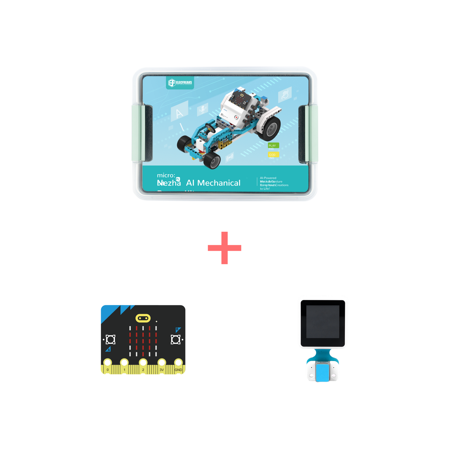 Kit de Potência Mecânica com IA Nezha Pro micro:bit da ELECFREAKS