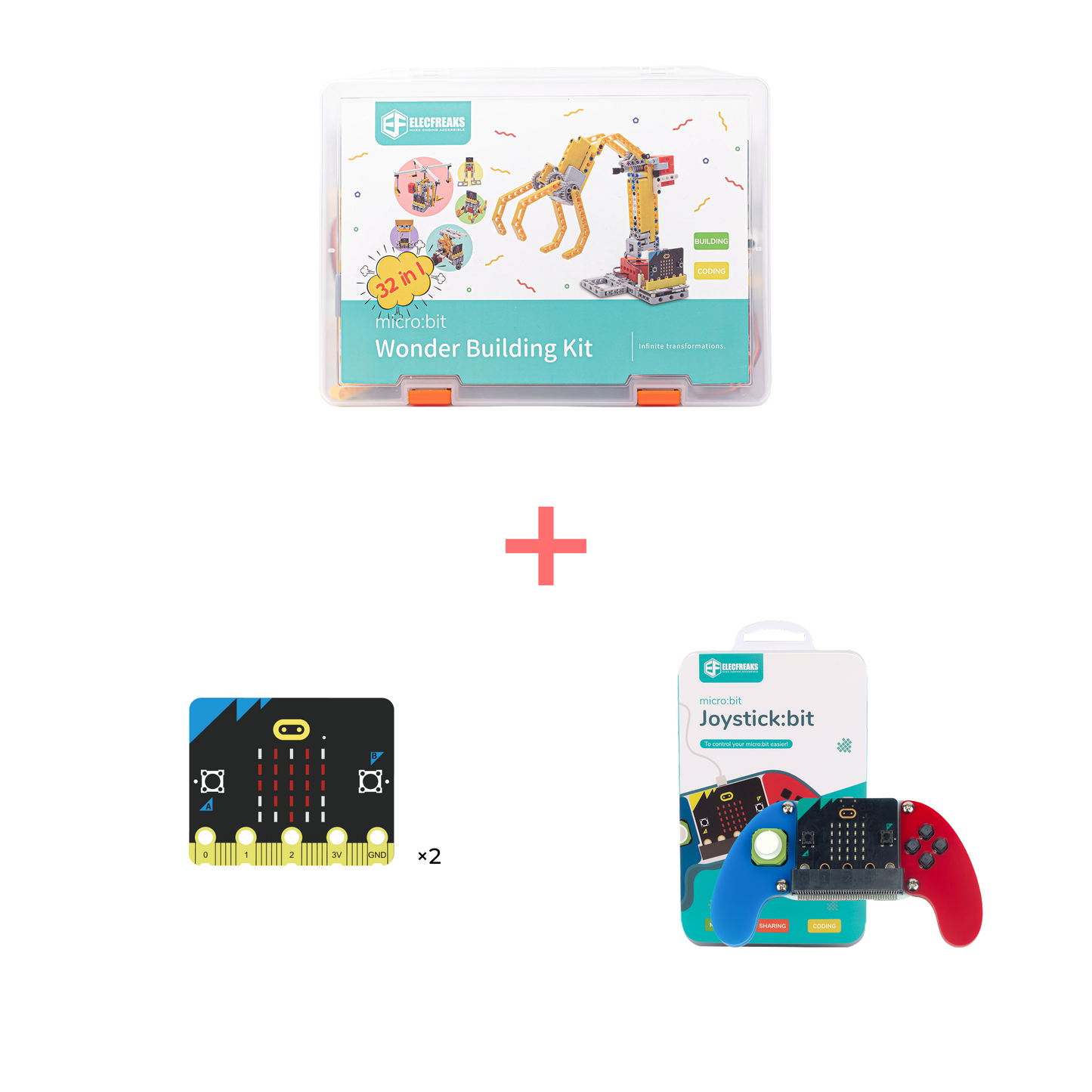 ELECFREAKS 32-in-1 Wonder Robot Building Kit