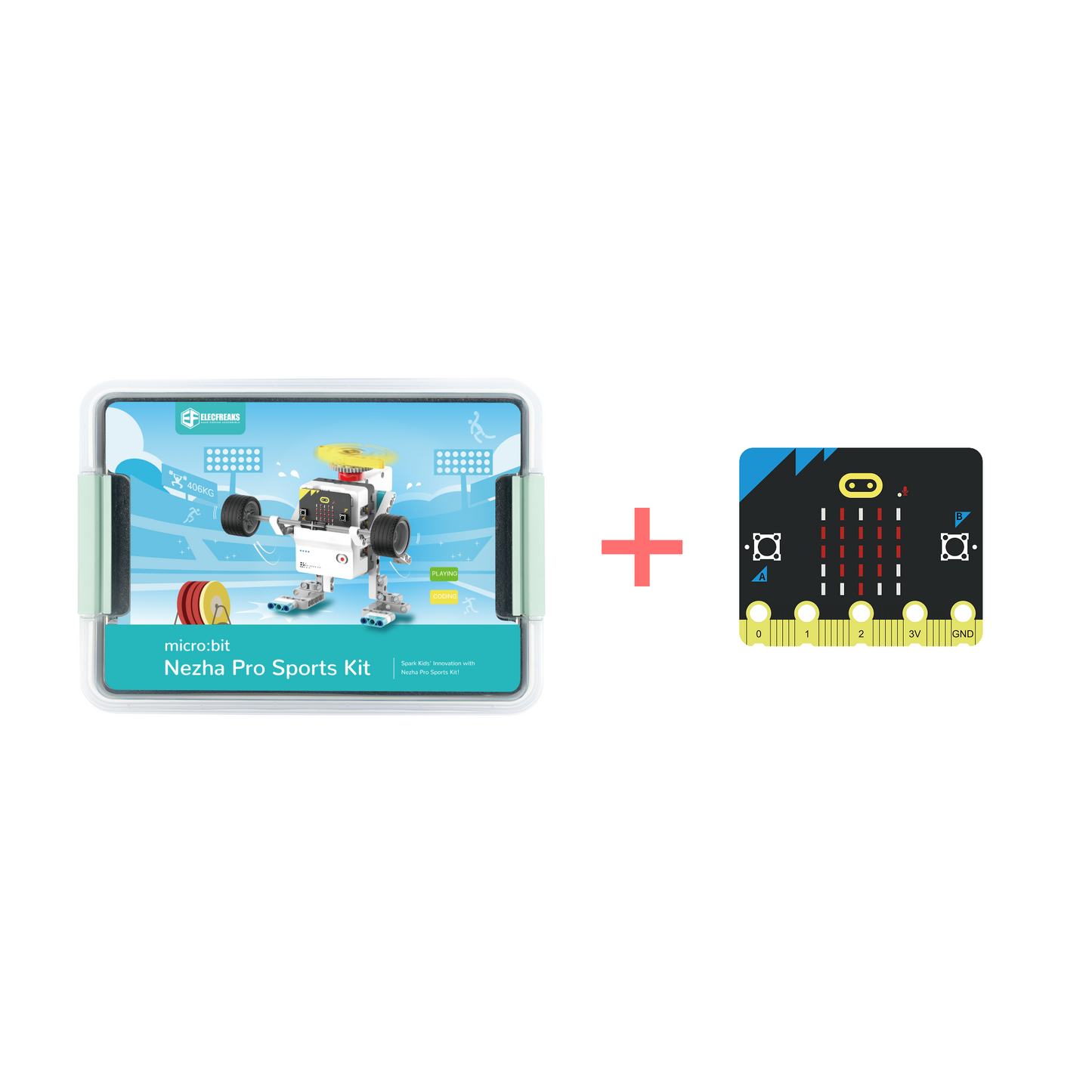 Kit Desportivo ELECFREAKS micro:bit Nezha Pro, Kit de Robótica DIY com Temática Desportiva para Atividades STEM Elementares Divertidas