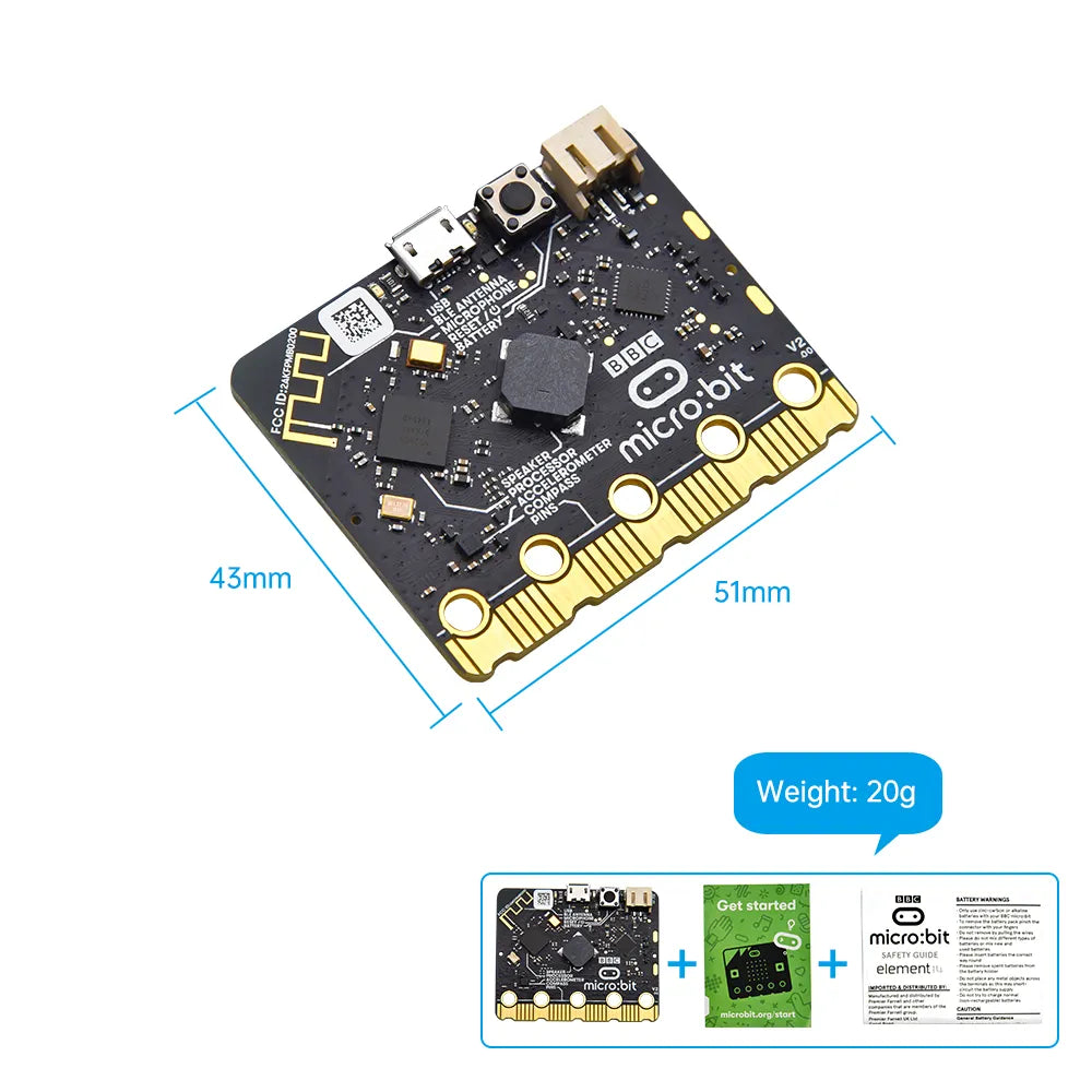 Official Micro Bit V2.2 Development Board For BBC Mirco: Bit DIY Projects Python Programming for STEM Education