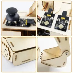 Keyestudio STEM Programming DIY Excavator Learning Kit With Microbit Board Wooden Electronic Component Kit For Microbit