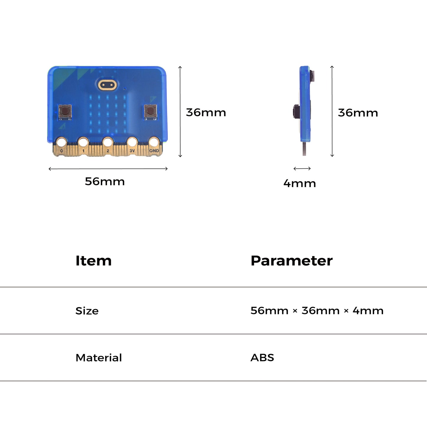 ELECFREAKS micro:bit Case - Blue