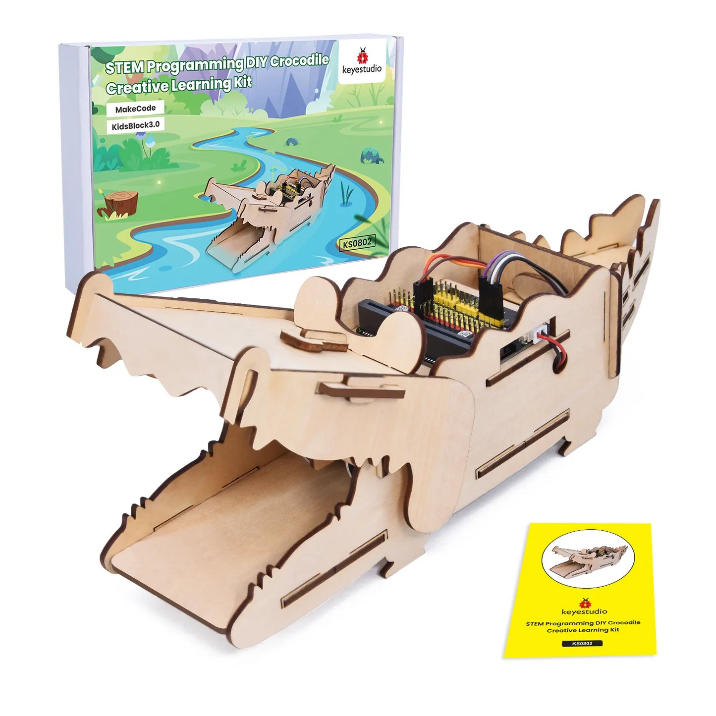 Keyestudio Crocodile Creative Learning Starter Kit DIY Stem Programming With Microbit Mainboard