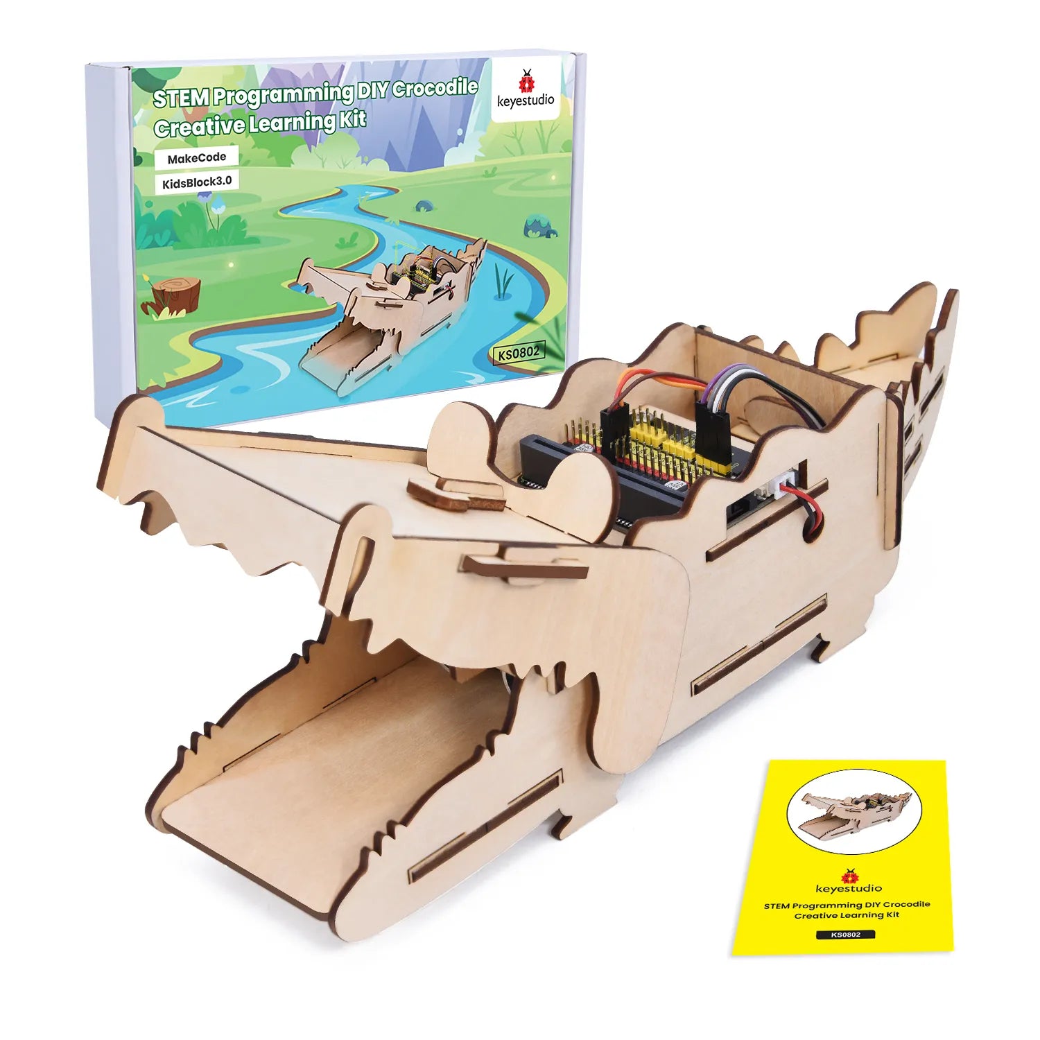 Keyestudio Crocodile Creative Learning Starter Kit DIY Stem Programming With Microbit Mainboard
