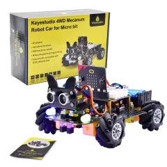 Keyestudio Micro Bit V2 4WD Mecanum Wheel Robot Car Kit STEM Toys Makecode &Python Programming With Microbit Board