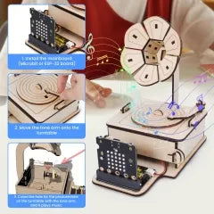 Keyestudio STEM Learning Starter Kit Programming DIY Mini Light Controlled Phonograph Kit For Microbit Without Mainboard