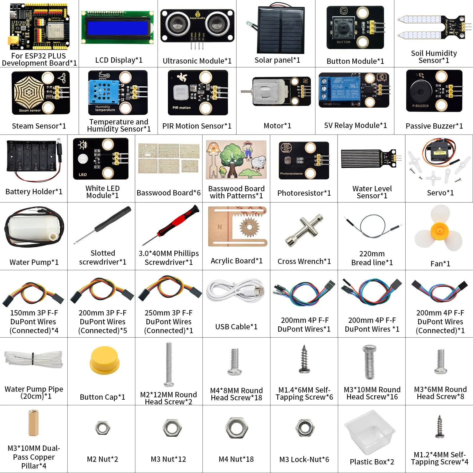 Keyestudio ESP32 IoT Control Smart Farm Starter Kit for Arduino Scratch 3.0 Graphical Programming