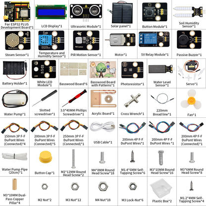 Keyestudio ESP32 IoT Control Smart Farm Starter Kit for Arduino Scratch 3.0 Graphical Programming