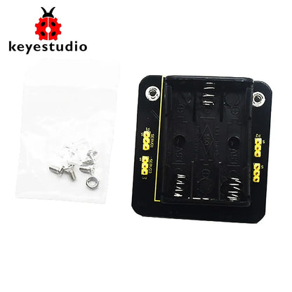 Keyestudio Micro bit Mini Servo Shield with Battery holder For Microbit Robot Car(No Micro bit Board)