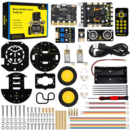 Keyestudio Micro bit Mini Smart Turtle Robot Car for STEM With Micro Bit