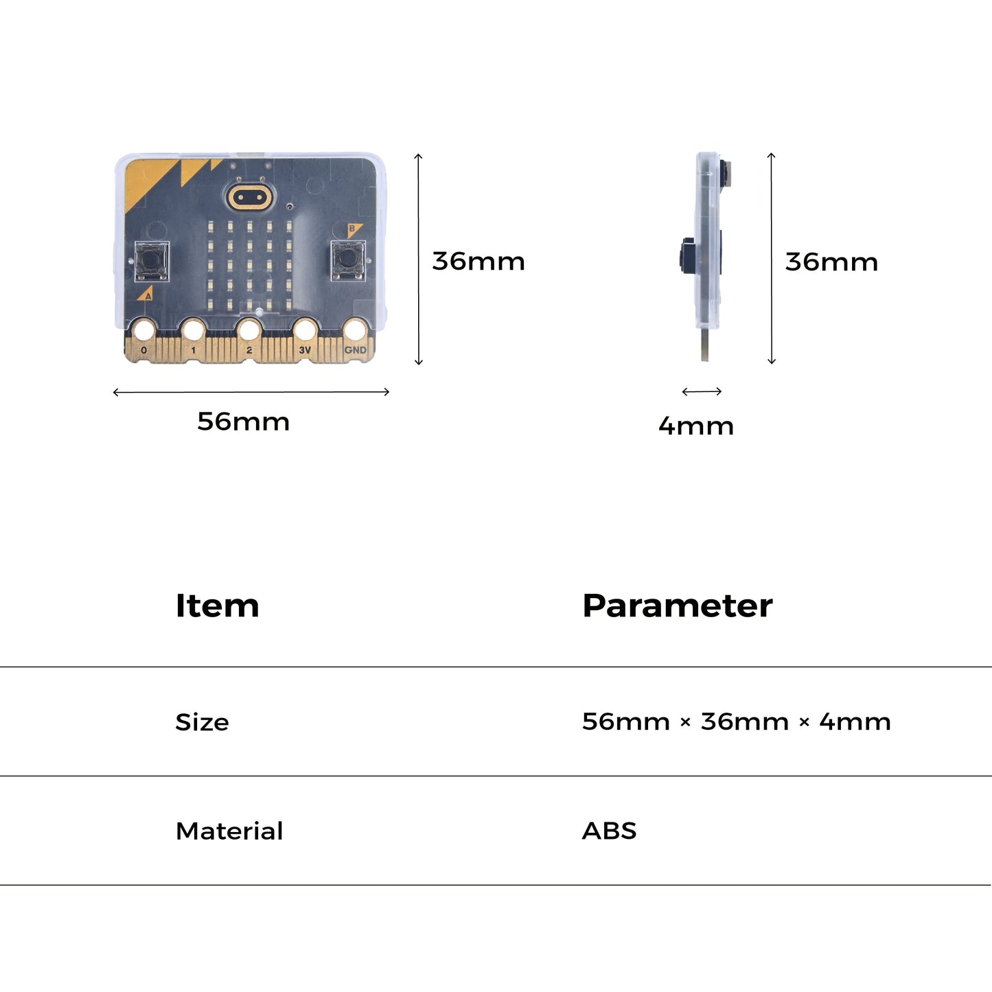 Capa micro:bit ELECFREAKS - Translúcida