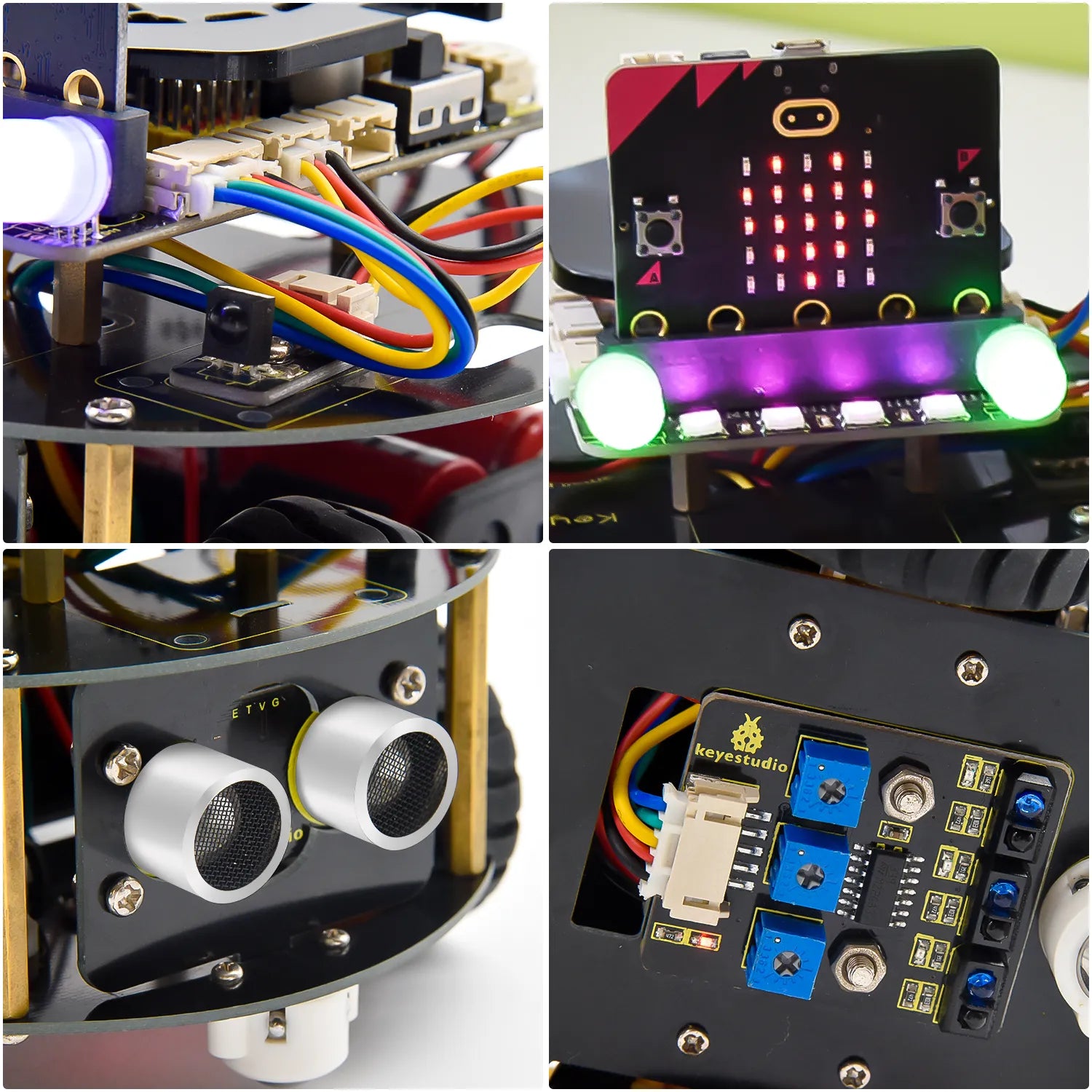 Keyestudio Micro bit Mini Smart Turtle Robot Car for STEM With Micro Bit