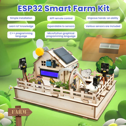 Keyestudio ESP32 IoT Control Smart Farm Starter Kit for Arduino Scratch 3.0 Graphical Programming