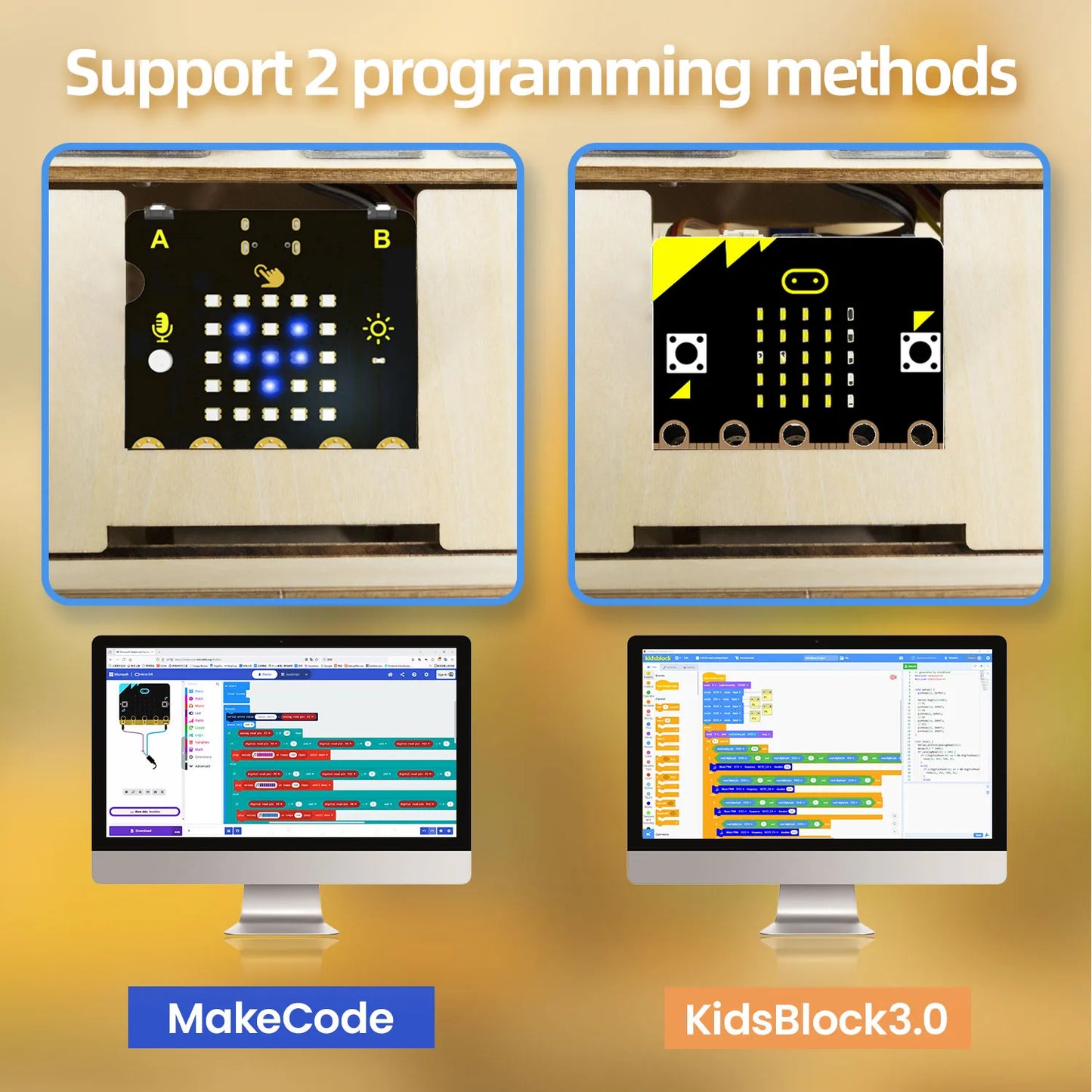 Keyestudio STEM Programming DIY Excavator Learning Kit With Microbit Board Wooden Electronic Component Kit For Microbit