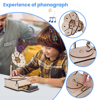 Keyestudio STEM Learning Starter Kit Programming DIY Mini Light Controlled Phonograph Kit For Microbit Without Mainboard