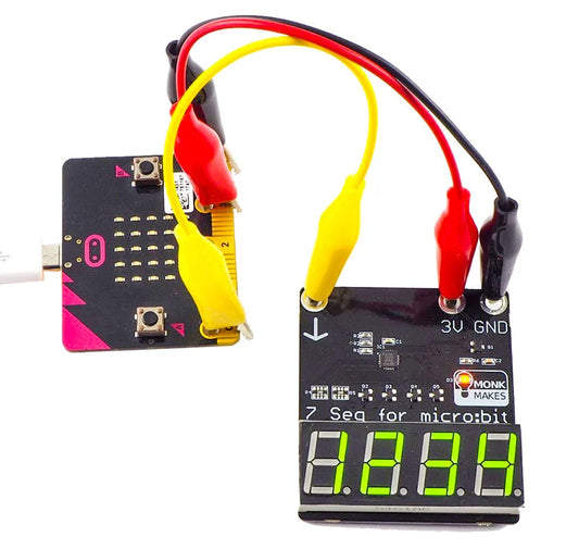 Monk Makes - Ecrã de 7 Segmentos para micro:bit