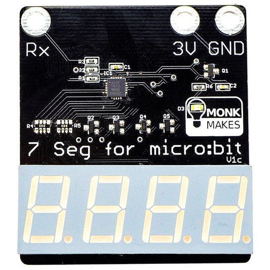 Monk Makes - Ecrã de 7 Segmentos para micro:bit
