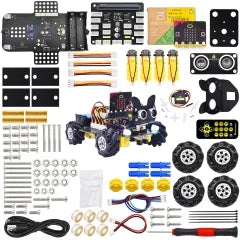 Keyestudio Micro Bit V2 4WD Mecanum Wheel Robot Car Kit STEM Toys Makecode &Python Programming With Microbit Board
