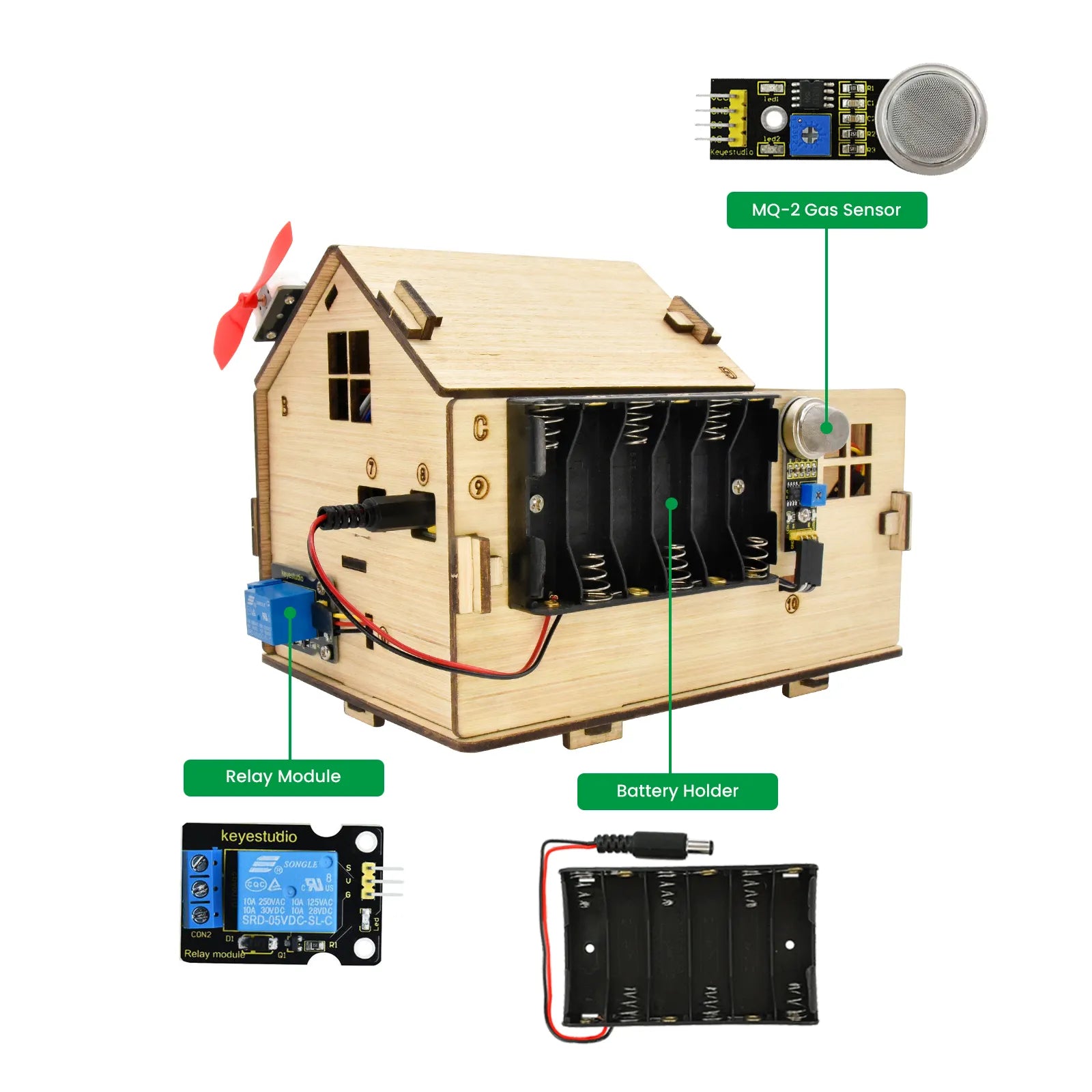 Keyestudio Smart Home Kit with PLUS Board for Arduino DIY STEM