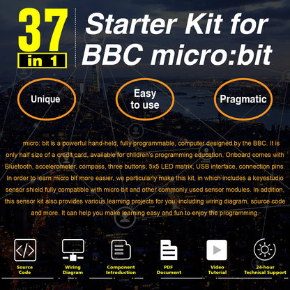 keyestudio Micro Bit 37 in 1 Sensor Starter Kit for BBC Micro:Bit (NO Micro Bit Board )