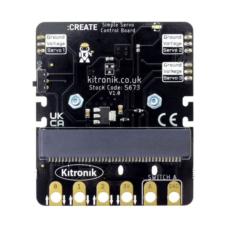 Placa de Controlo Simples de Servo da Kitronik para BBC micro:bit