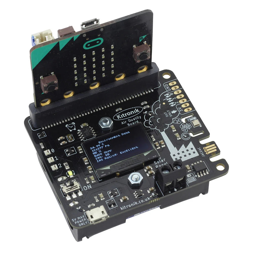 Placa de Qualidade do Ar e Ambiental Kitronik para micro:bit