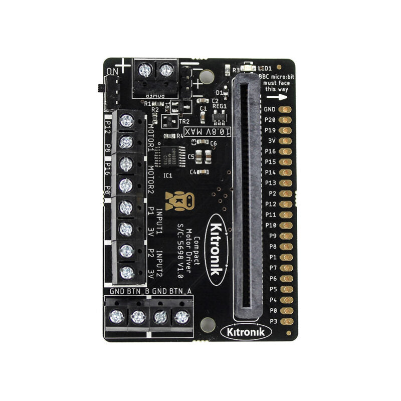 Placa Compacta Controladora de Motores Kitronik para BBC micro:bit