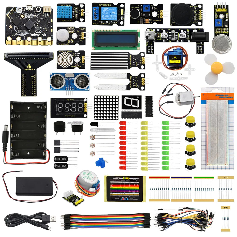Keyestudio Micro bit Super Learning Starter Sensor Kit With Microbit V2.0 Board