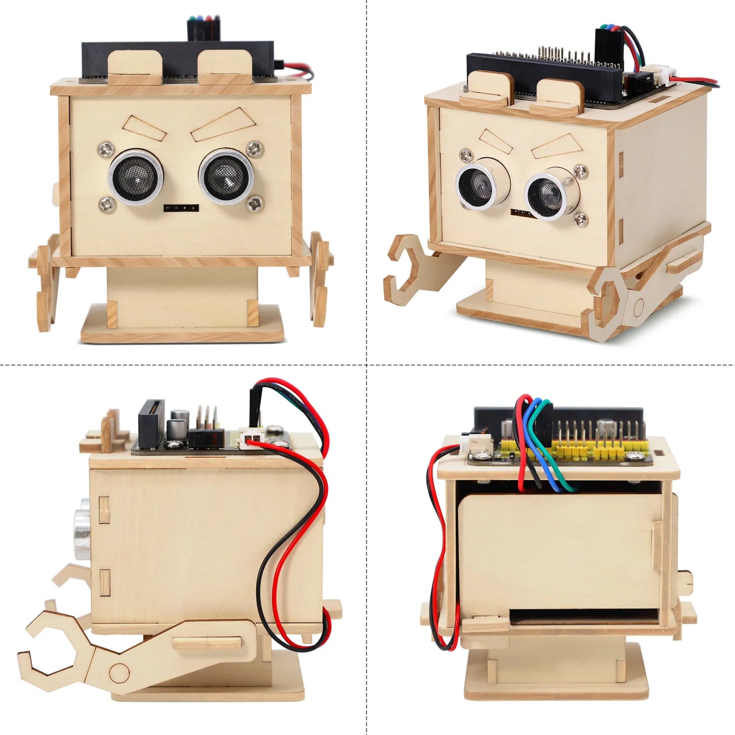 Keyestudio Microbit V2.0 DIY Distance Detection Robot Kit STEM Programming Electronic Starter Kit