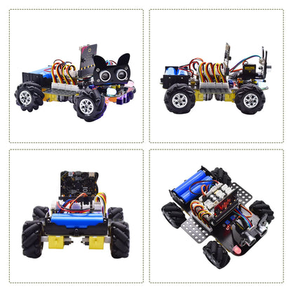Keyestudio Micro Bit V2 4WD Mecanum Wheel Robot Car Kit STEM Toys Makecode &Python Programming With Microbit Board