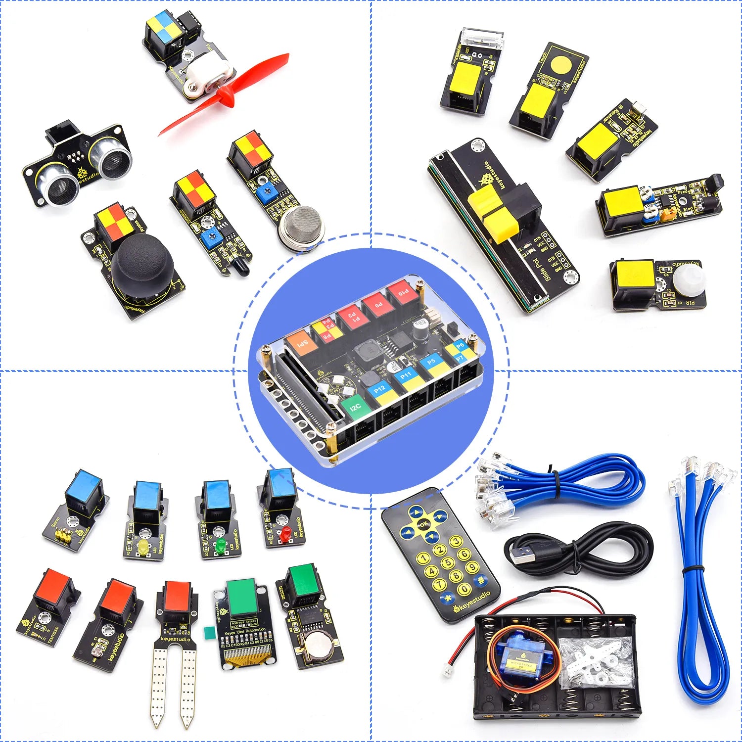 Keyestudio EASY Plug Ultimate Starter Kit for BBC Microbit STEM EDU Without Micro Bit Board