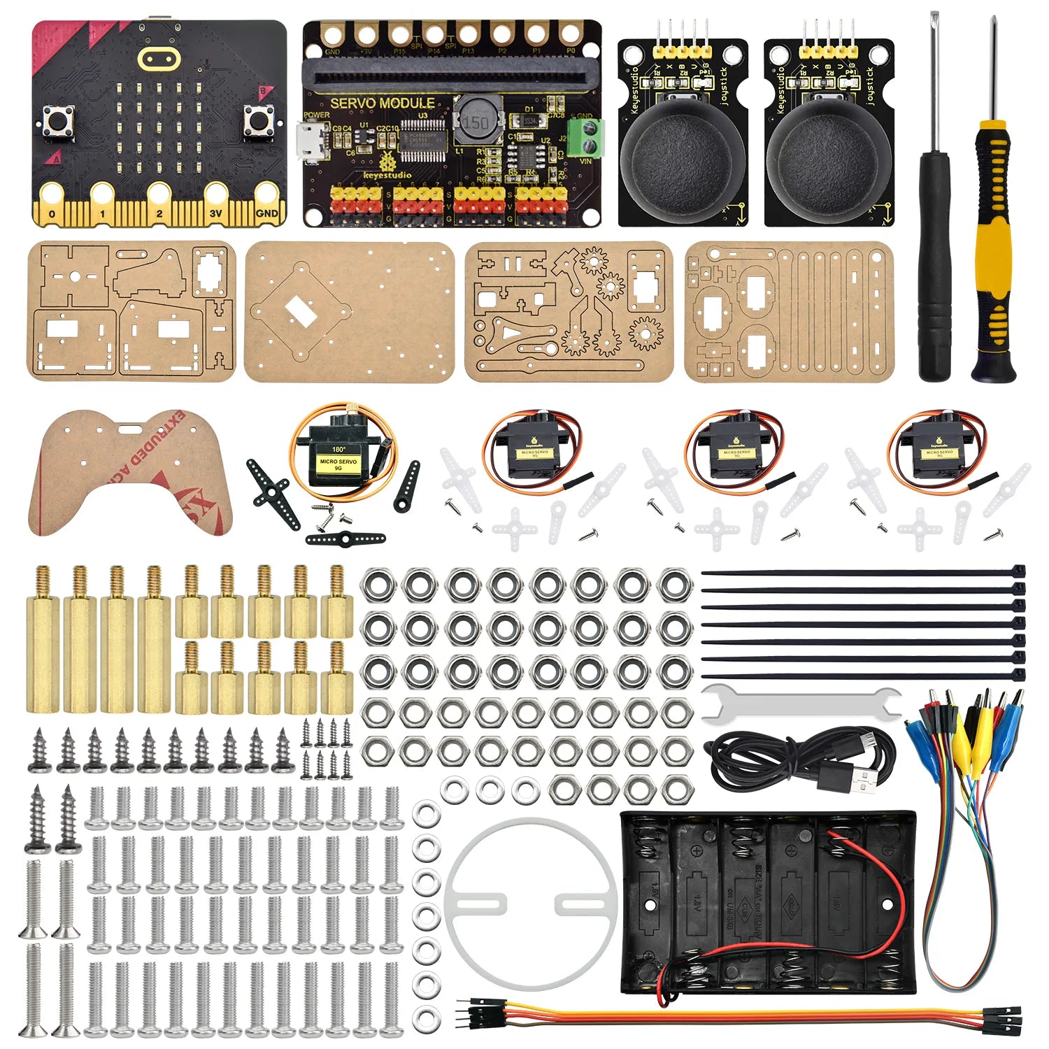 Keyestudio 4DOF Robot Arm Microbit Learning Kit Robot Arm Kit DIY Robot STEM Programming With Microbit Board