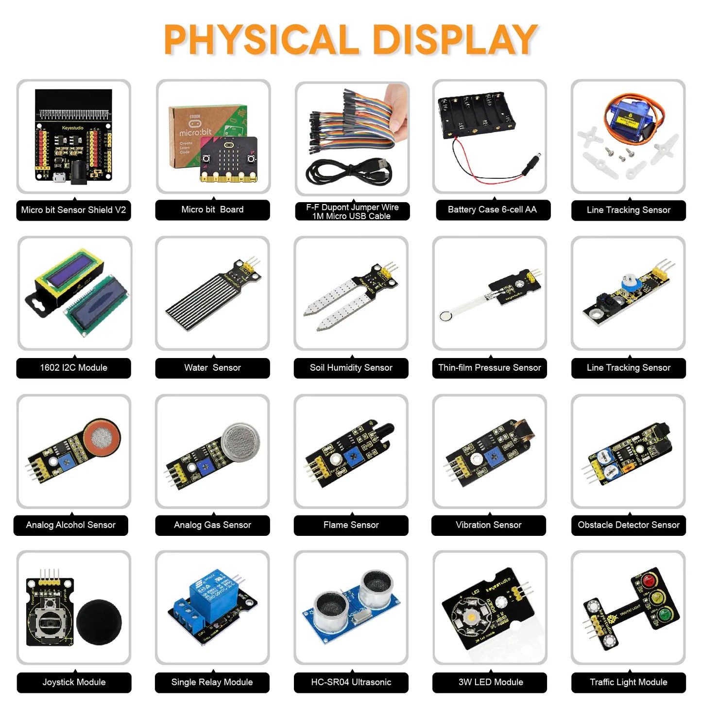Keyestudio Micro Bit 37 in 1 Sensor Starter Kit With Micro:Bit Board