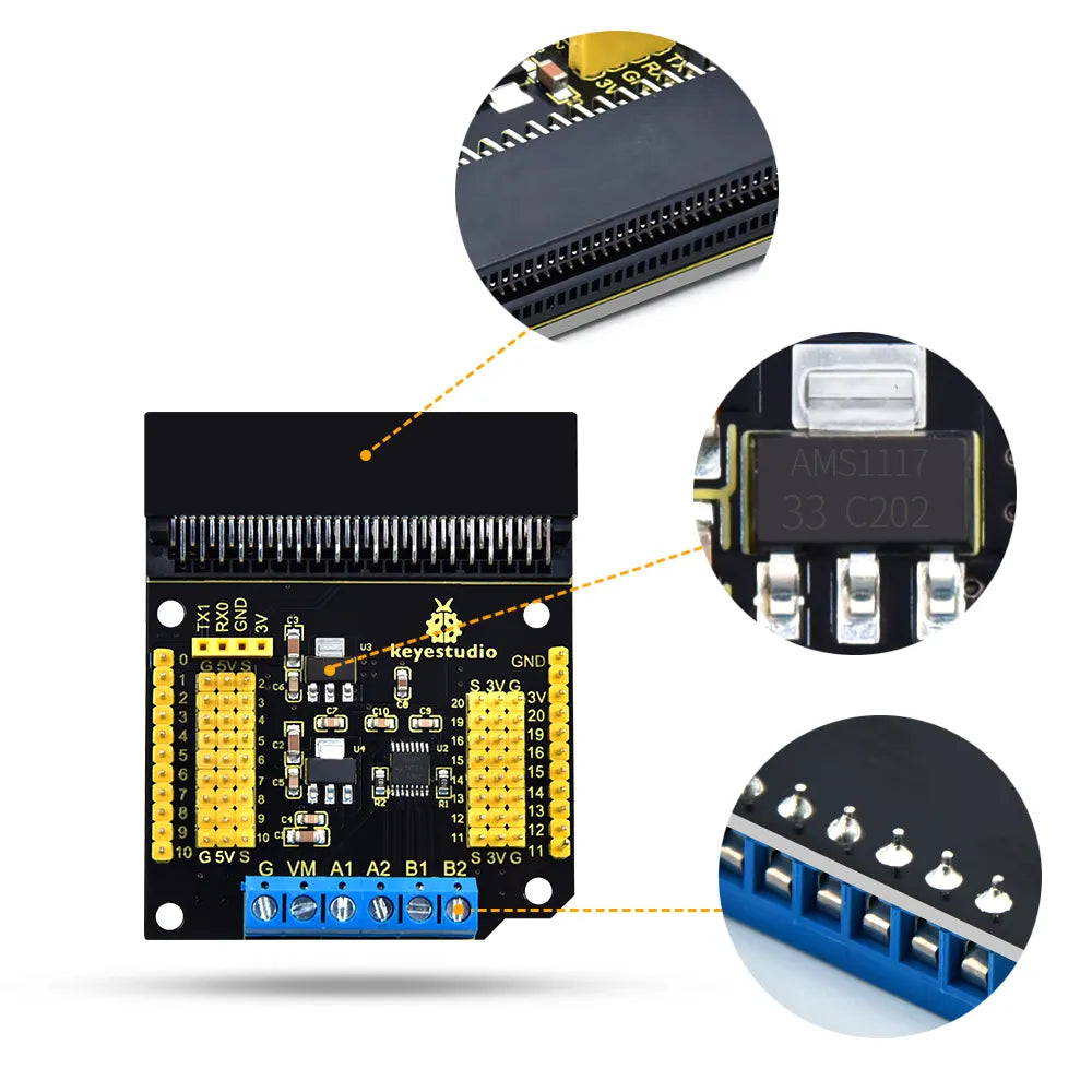 Keyestudio Micro bit DRV8833 Motor Driver Expansion Board