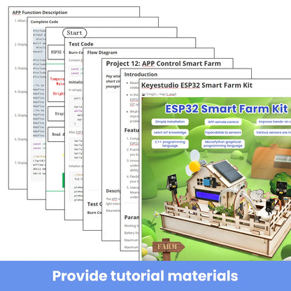 Keyestudio ESP32 IoT Control Smart Farm Starter Kit for Arduino Scratch 3.0 Graphical Programming