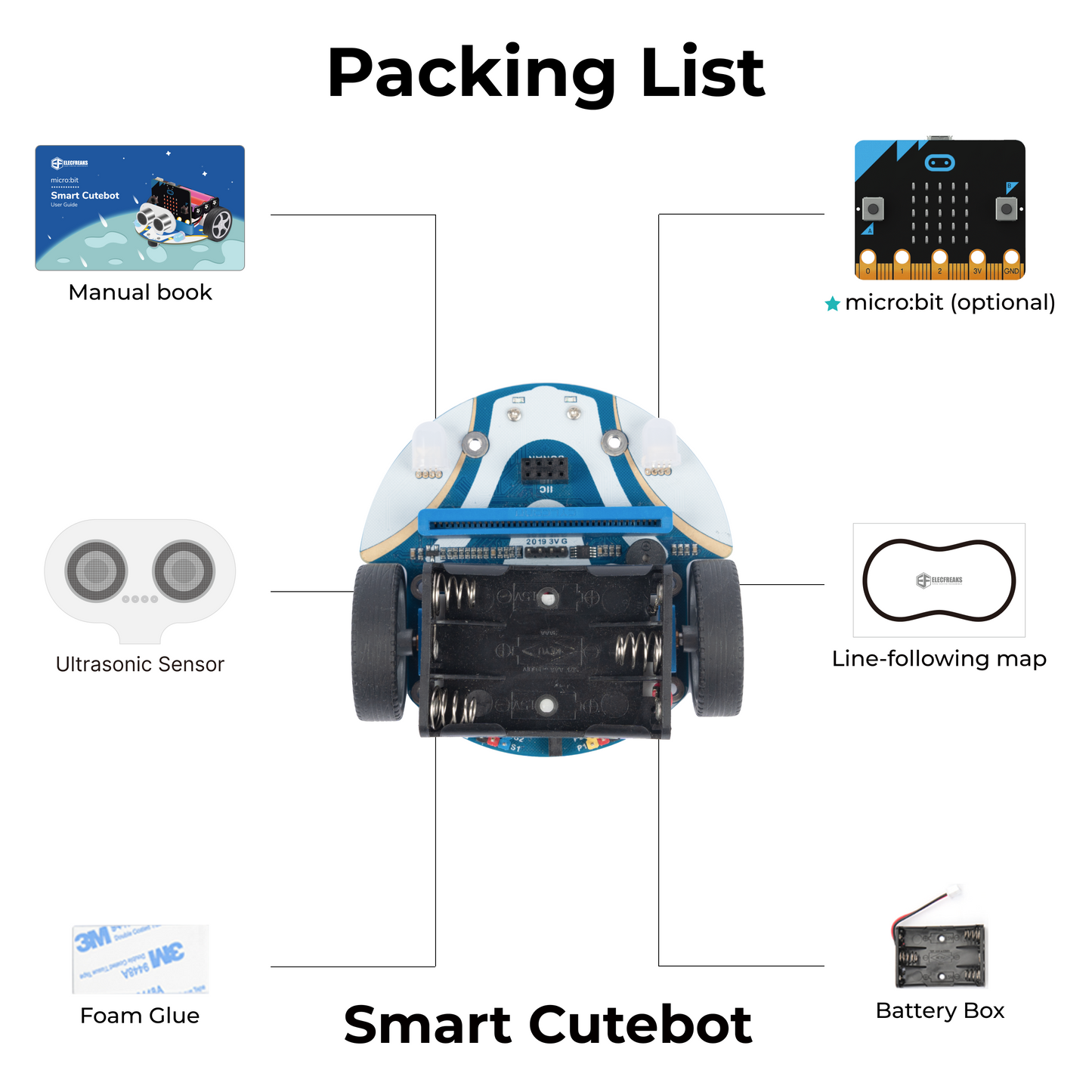 ELECFREAKS Cutebot – Carro Robô Programável
