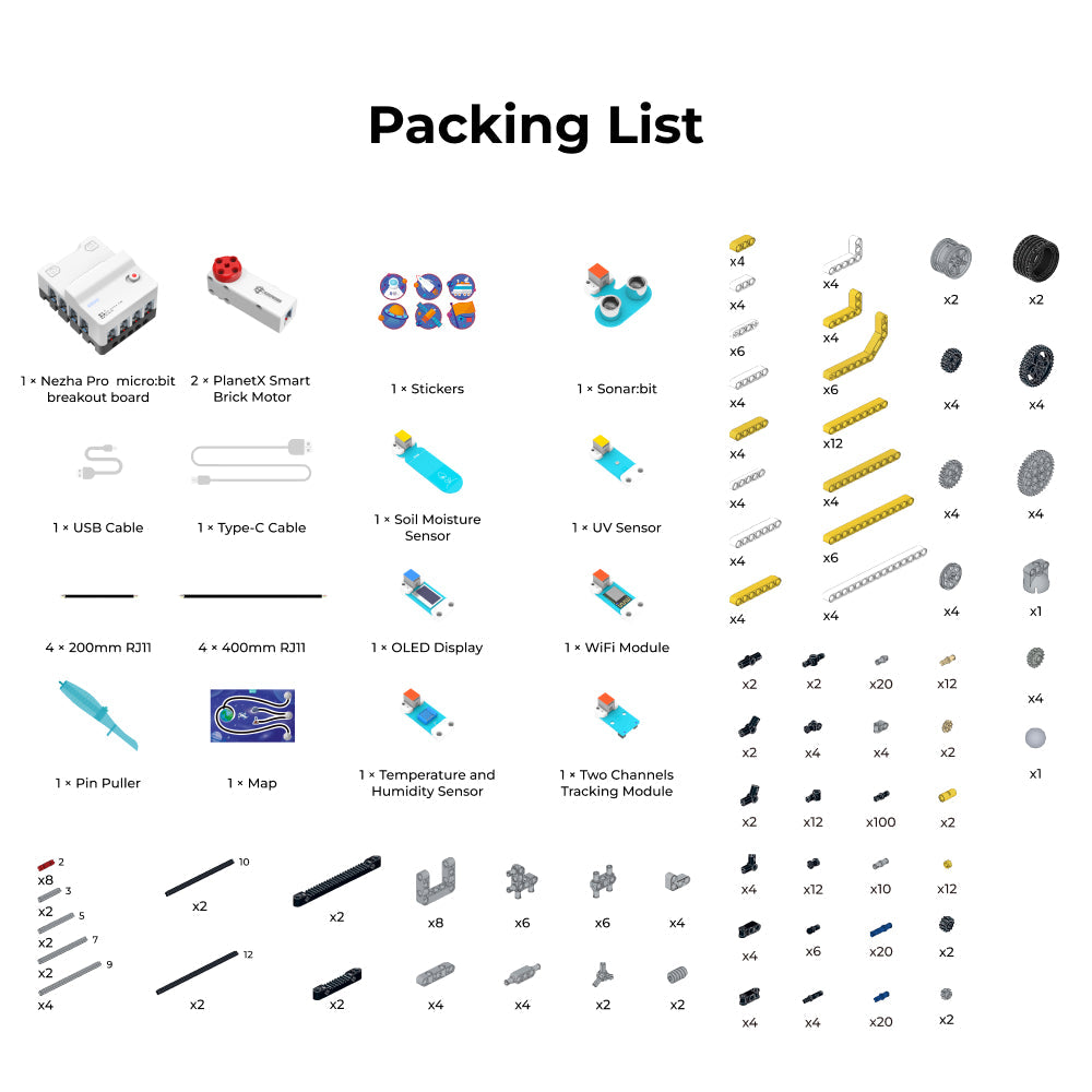 Kit de Ciências Espaciais ELECFREAKS micro:bit Nezha Pro
