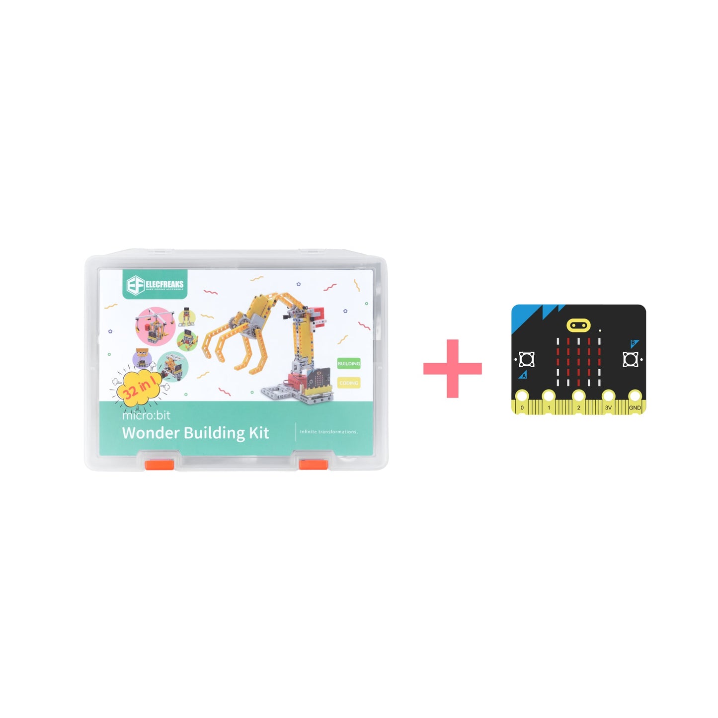 Kit de Construção de Robô ELECFREAKS 32 em 1 Wonder