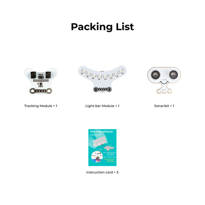 ELECFREAKS Ring:bit Car Accessories Kit (Sonar:bit, Tracking Module & LED Light Bar)