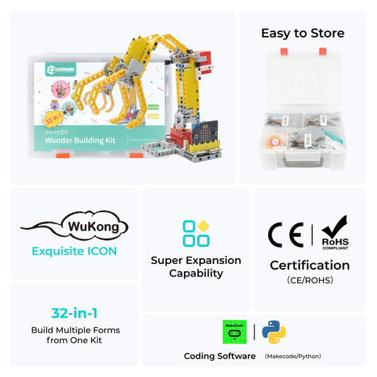 Kit de Construção de Robô ELECFREAKS 32 em 1 Wonder