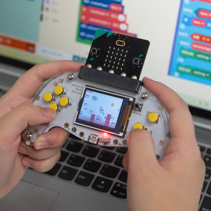 ELECFREAKS Microsoft MakeCode micro:bit Arcade, DIY Programmable Game Console & STEM Education Kit