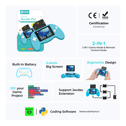ELECFREAKS Microsoft MakeCode micro bit Arcade Pro