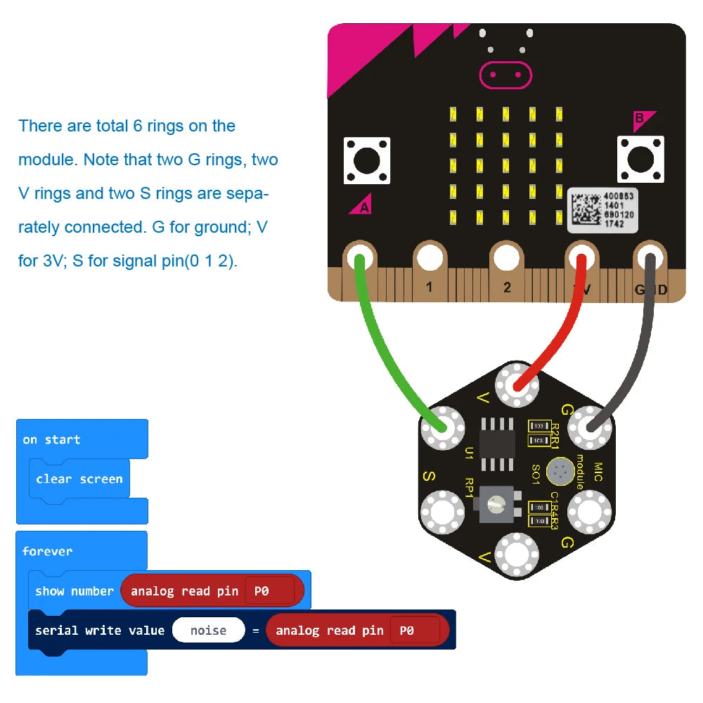 Keyestudio Microphone Sound Module For BBC micro:bit