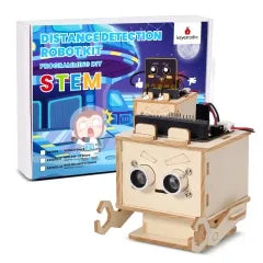 Keyestudio Microbit V2.0 DIY Distance Detection Robot Kit STEM Programming Electronic Starter Kit