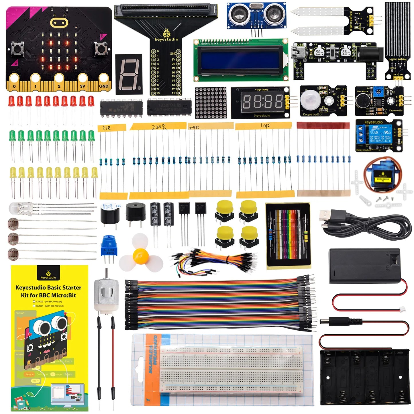 Keyestudio Micro bit Basic Sensor Module Starter Kit With Microbit Board