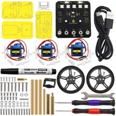 Keyestudio Micro Bit V2 Desk Bit Small Robot Smart Car for Microbit STEM Programming Car Kit(Without Microbit board)