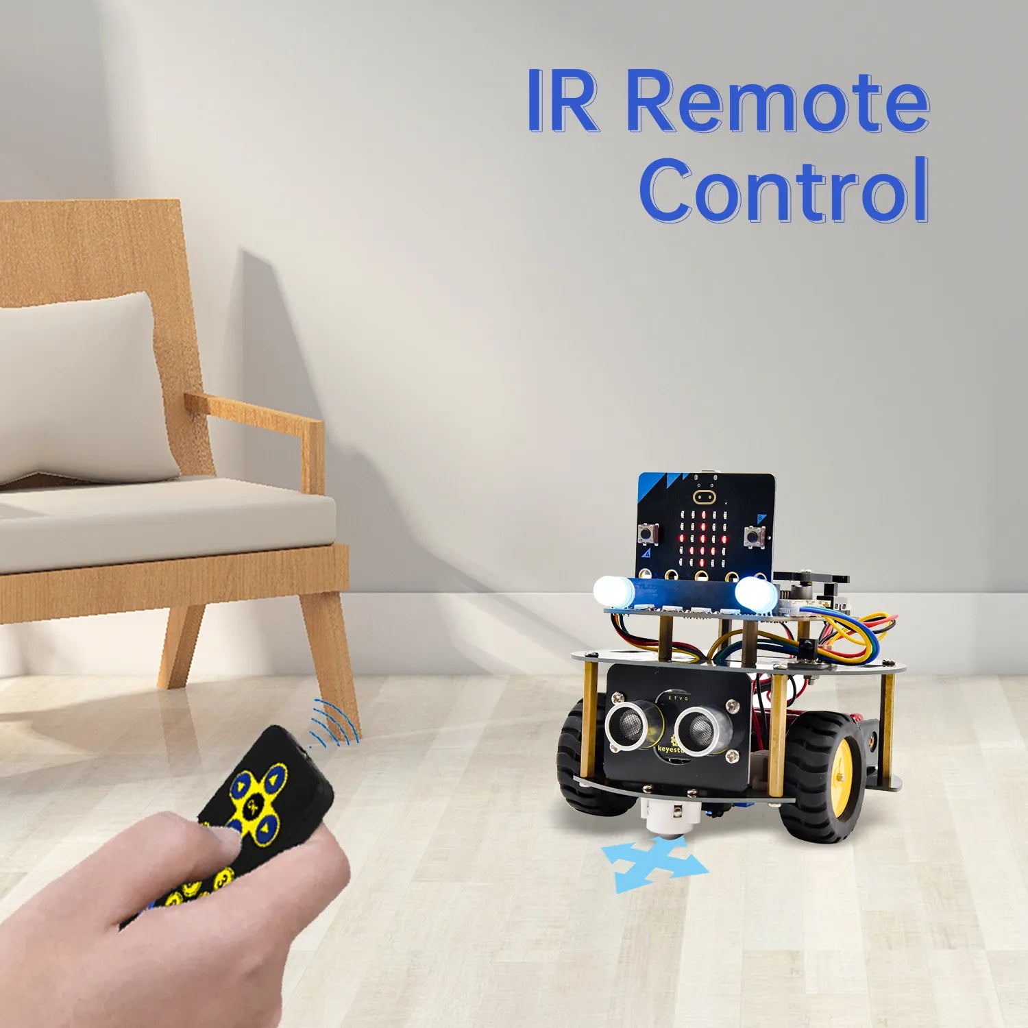 Keyestudio Micro bit Mini Smart Turtle Robot Car for STEM With Micro Bit