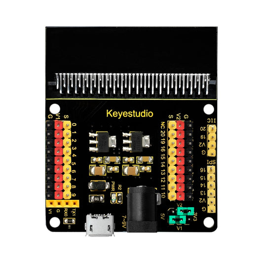 Keyestudio micro bit Sensor Shield V2 (Black and Eco-friendly)