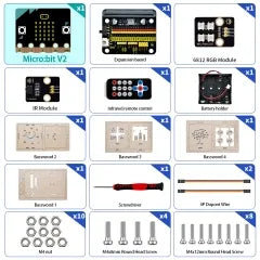Keyestudio Microbit V2.0 DIY Colorful Lamp Starter Kit For Microbit V2 Starter Pack Programming DIY Electronic Starter Kit