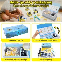 Keyestudio Microbit Variant Master 8-in-1 Multifunctional Programming Robot for Micro Bit Compatible with Lego